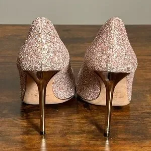 【新品未使用】JIMMY CHOO ROMY 85 ゴールド 35 1/2 Jimmy Choo | Romy 85 antique gold coarse glitter pump